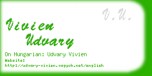 vivien udvary business card